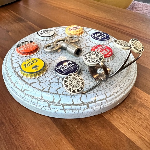 Bottle Cap Wall Art with Hooks - Picture 4 of 7